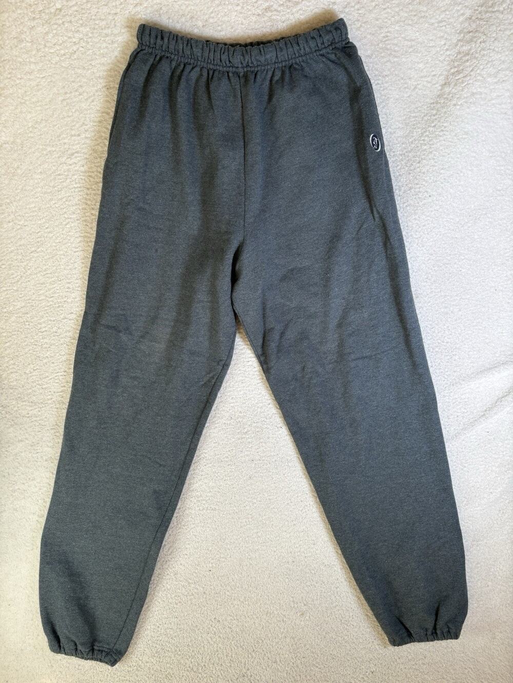 Vintage Discus Jogger Sweatpants Mens Small Gray Blank 90s Gym Workout Track